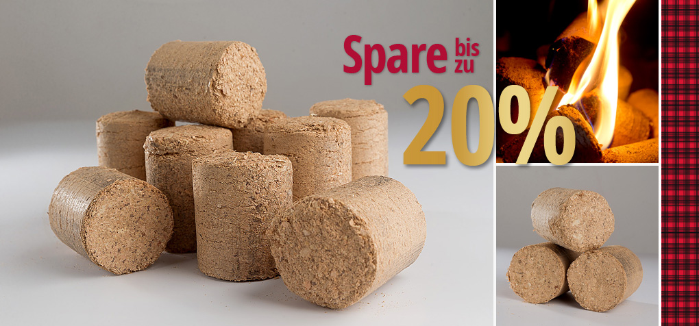 Holzbriketts - 20kg im Karton